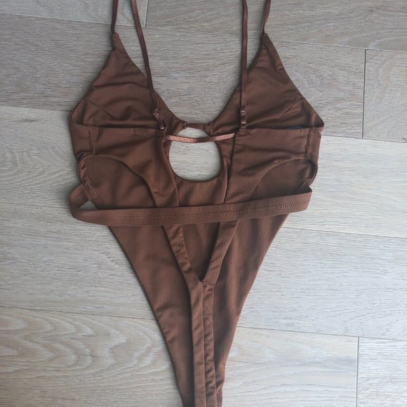 Urban Outfitters Out From Under Thong Bodysuit Burnt Orange XS - Picture 3 of 3
